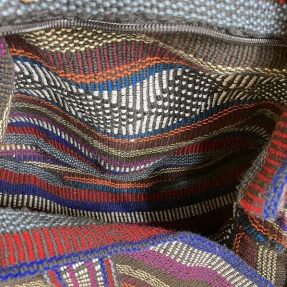 Medium Woven Multicolour Abanico Bag Shoulder Bag Purse - Picture 3 of 8